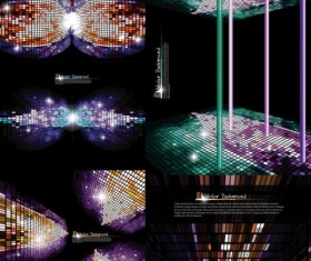 Shiny mosaic background vectors