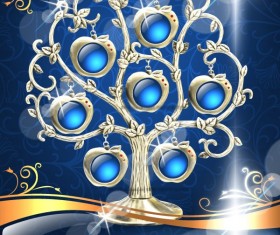Beautiful Jewelry trees backgrounds vectors