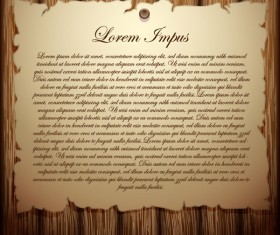 Wood with old paper background vector