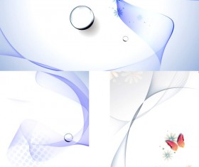 Poetic butterfly water background vector material