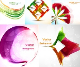 Shiny abstract background vector graphics set