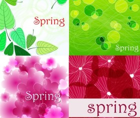 Colorful spring design elements background vectors