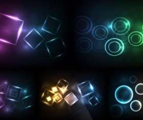 Effect light background vector set