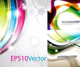 Bright wave background vector