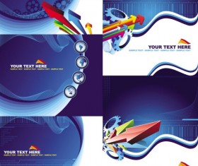 Blue abstract technology background vector