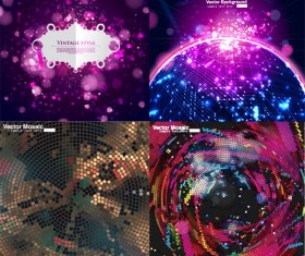 Shininy neon effect background vector