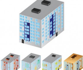 3D Buildings house graphic vector