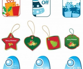 Christmas tags sale vector