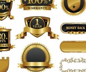 Color Royal Labels art vector