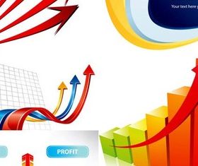 Solid arrow background vector