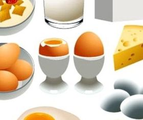 Delicious breakfast vectors graphics