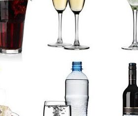 Different Drinks Collages vectors material