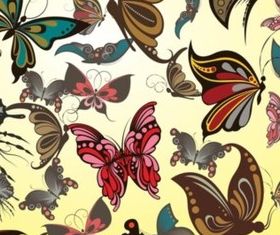 Butterflies Pattern vector material