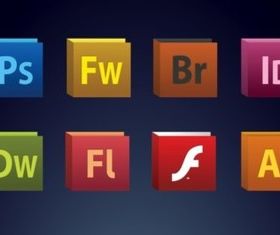 Creative Suite Icons Vector vector design