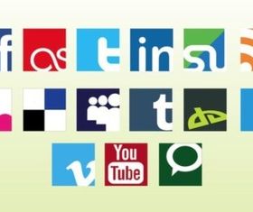 Social Web Logos vector