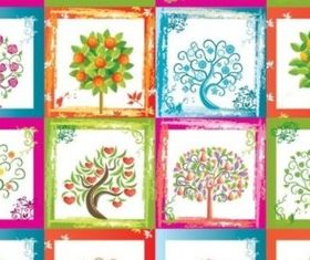 Bright color tree vector