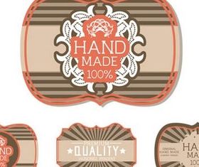 Orange Vintage Labels design vectors
