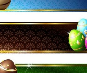 Easter Banners set vector