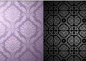 Damask Backgrounds free set vector