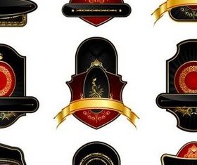 Luxury Color Labels graphic design vectors