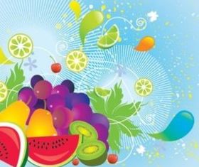 Fruit elements vector graphics