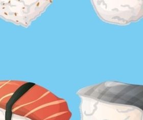 Delicious food set vector