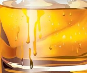 Cool ice beer vector