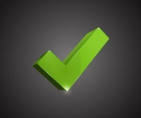 Green Tick vector set