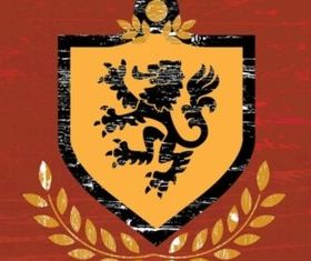 Lion Shield Coat Arms vector material