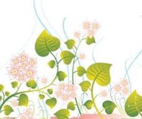 Green blossom vine vector design