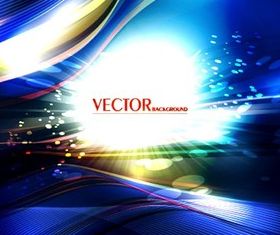 Blue dazzling streamline background vector graphics