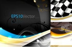 Fashion streamline pattern background shiny vector