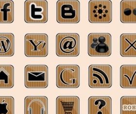 Vector social icons set free download