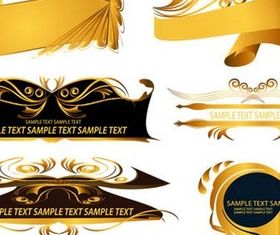 Luxury Gold Elements art set vector
