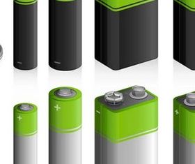 Different batteries free Illustration vector