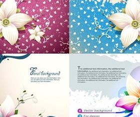 Bright flower background vectors graphics