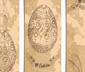 Easter Vertical Banners vectors graphic