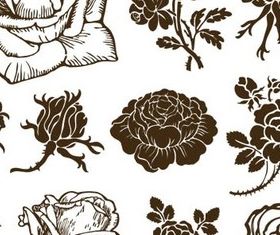 Rose Ornate Elements vector