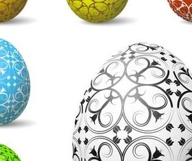 Vivid Easter Eggs vector set