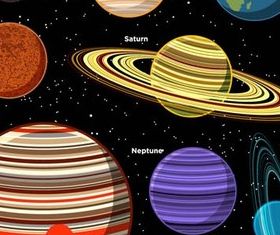Different Planets graphic vector graphics