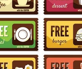 Food Coupon Set art vector