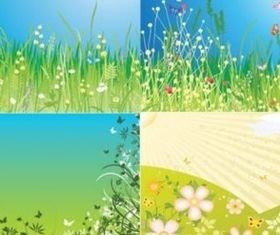 spring fields vectors