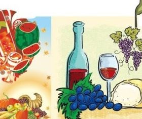free Wine and fruit vectors