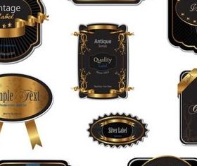 Luxury Labels Set art vector