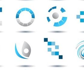 Blue Logotypes art vector material