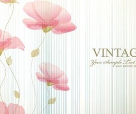 Simple and elegant flowers drawing background vector