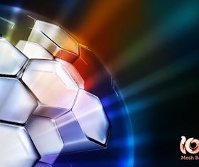 Three-dimensional spherical backgrounds vector