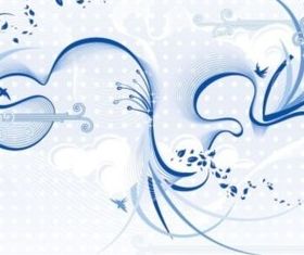 Glossy plants silhouette vector graphics