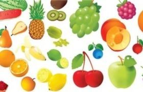 Different Vivid fruit vectors graphic