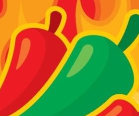 Abstract Pepper background set vector